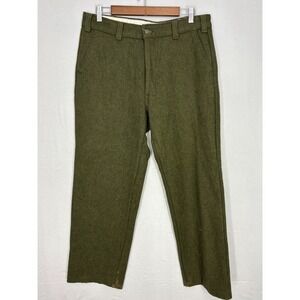 Codet Wool Hunting Pants Mens Olive Green Slash Pocket Flat Front Outdoor 33x29
